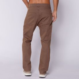 Calça Masculina Five Pocket Em Sarja Marc Alain Marrom