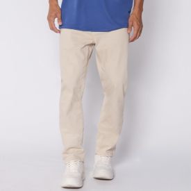 Calça Masculina Five Pocket Em Sarja Marc Alain Bege