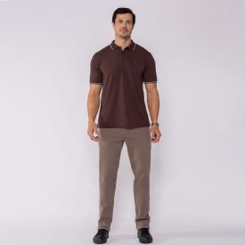 Calça Masculina Slim Em Sarja Marc Alain Rato