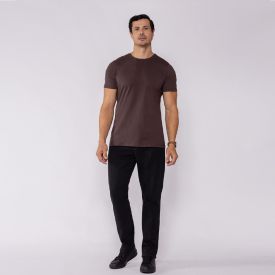 Calça Masculina Slim Em Sarja Marc Alain Preto