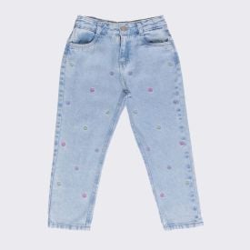 Calça Mom Infantil Menina 4 a 10 Anos Marmelada Jeans