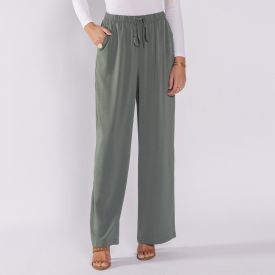 Calça Pantalona Estilo Pijama Patricia Foster