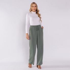 Calça Pantalona Estilo Pijama Patricia Foster