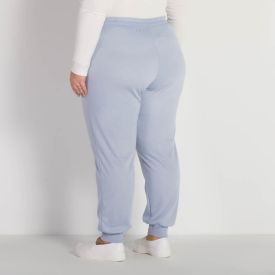 Calça Plus Size Moletom com Felpa Patricia Foster Mais Azul