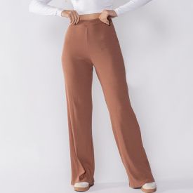 Calça Wide Leg Feminina Em Ribana Boby Blues