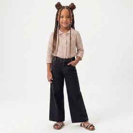 Calça Wide Leg Infantil Menina 4 a 10 Anos Marmelada