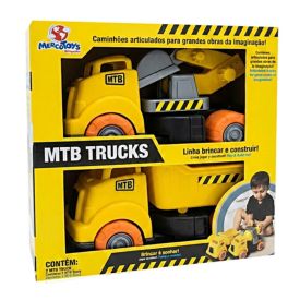 Caminhão Mtb Caçamba e Escavadeira Duo Trucks Mercotoys