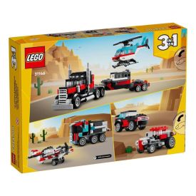 Caminhão Plataforma com Helicóptero 3 em 1 Lego - 31146
