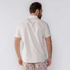 Camisa Masculina De Tricoline Marc Alain Linho