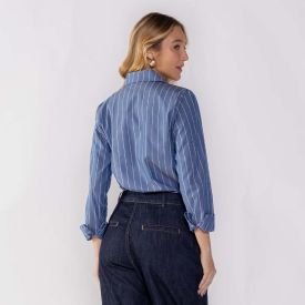 Camisa Feminina Listrada Patricia Foster