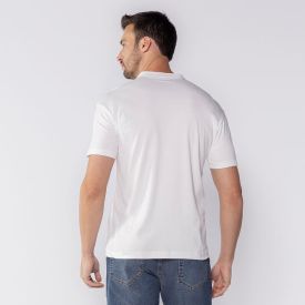 Camisa Polo Masculina De Algodão Dixie Off White