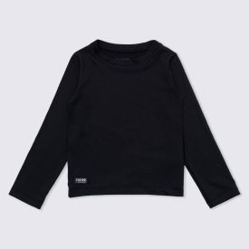 Camiseta 12 a 16 anos Térmica Gola Redonda Fakini Preto