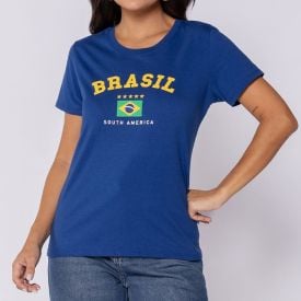 Camiseta Feminina Brasil Logo Boby Blues