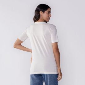 Camiseta Feminina De Algodão Boby Blues Off White