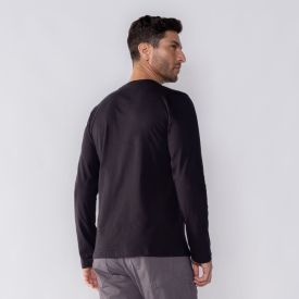 Camiseta Masculina Manga Longa de Algodão Marc Alain