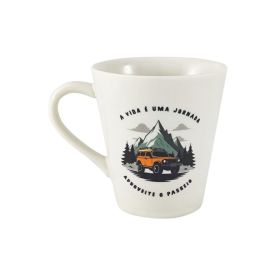Caneca Cônica Aproveite o Passeio Lv Porcelanas - 290Ml