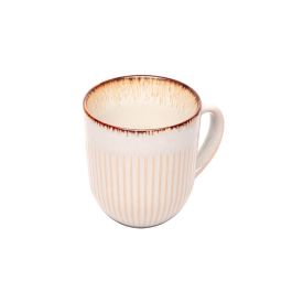 Caneca De Cerâmica Linear Lyor 380 Ml - Branco