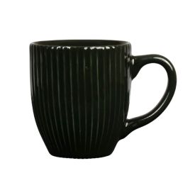 Caneca Porcelana Canelada Elegance Havan Casa 300Ml - Preto