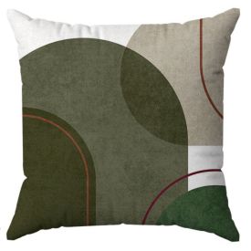 Capa de Almofada 43X43 cm Veludo Estampada Havan Casa - Geométrico Verde