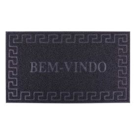 Capacho Vinil 50X80cm Bem Vindo Solecasa - Cinza