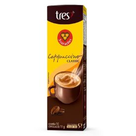 C&aacute;psulas De Cappuccino Classic 110G Tres 3 Cora&ccedil;&otilde;es - 10 C&aacute;psulas