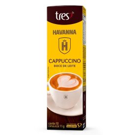 C&aacute;psulas De Cappuccino Doce De Leite Havanna 110G Tres 3 Cora&ccedil;&otilde;es - 10 C&aacute;psulas