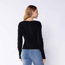 Cardigan Feminino De Tricot Canelado Boby Blues