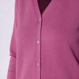 Cardigan Feminino De Tricot Decote V Patricia Foster