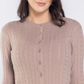 Cardigan Feminino De Tricot Trançado Boby Blues Fendi