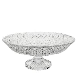 Centro de Mesa Clear com Pé Toffee 30Cm em Casa Tem Glass - Inga