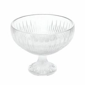 Centro de Mesa com Pé Queen Wolff 25 cm - Transparente