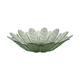 Centro de Mesa Folhas Verde Vitazza 39Cm - Vidro