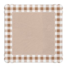 Centro de Mesa Viena 65X65cm Havan Casa - Vichy Textura Bege