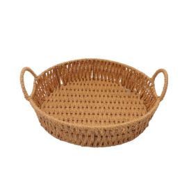 Cesta Redonda Com Alça Havan Casa 29Cm - Natural
