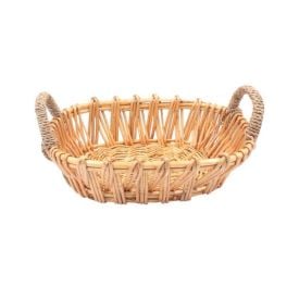 Cesto Oval Com Alça Fibra Vime 30Cm Havan Casa - Natural