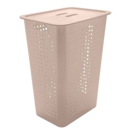Cesto Para Roupas Com Tampa Martiplast 47L - Bege