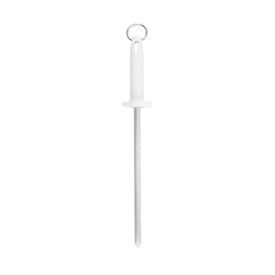Chaira para Afiar Faca Inox 10" Cabo Branco Corneta Cutelaria