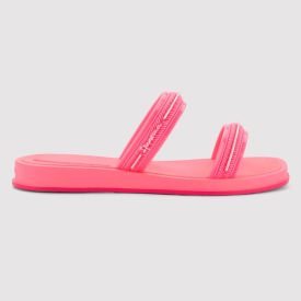 Chinelo Slide Ipanema Infantil Glow Rosa/Rosa/Prata