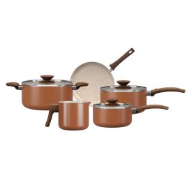 Jogo de Panelas Ceramic Life Primea 5 Peças Brinox - Cappuccino