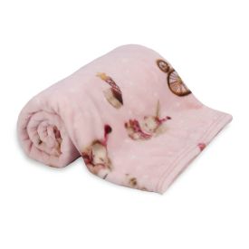 Cobertor Baby Flannel Camesa 100% Poliéster - Circo Rosa