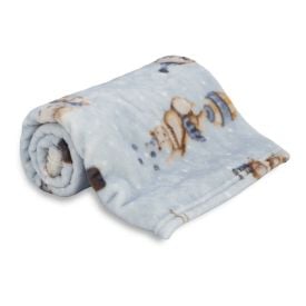 Cobertor Baby Flannel Camesa 100% Poliéster - Circo Azul