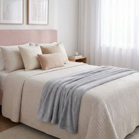 Cobertor Casal Microfibra Paris Havan Casa - Cinza Amianto