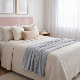 Cobertor Casal Microfibra Paris Havan Casa - Cinza Urbano