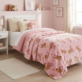 Cobertor Infantil Solteiro Lumini Havan Kids - Capivara Rosa