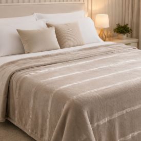 Cobertor King 100% Poliéster Elegance Havan Casa - Cru