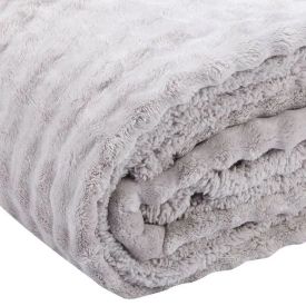 Cobertor Requinte Queen Sherpa Havan Casa - Ice