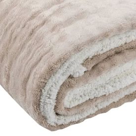 Cobertor Queen Requinte Sherpa Havan Casa - Bege