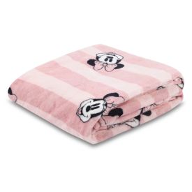 Cobertor Solteiro 100% Poli&eacute;ster Disney - Minnie Listras