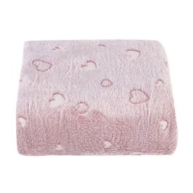 Cobertor Solteiro Microfibra 3D Havan Casa - Coração Rose