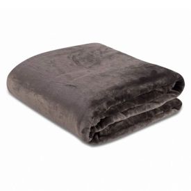 Cobertor Solteiro Microfibra Velour Clássico Camesa - Marrom
